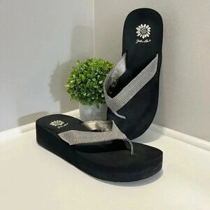 Yellow Box Platform Jewelled Flip Flop